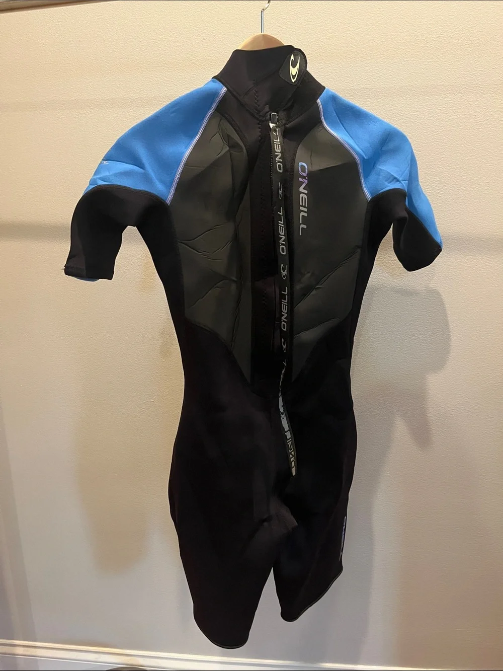 O'Neill Kids Short Sleeve One-Piece Wetsuit in Black & Blue